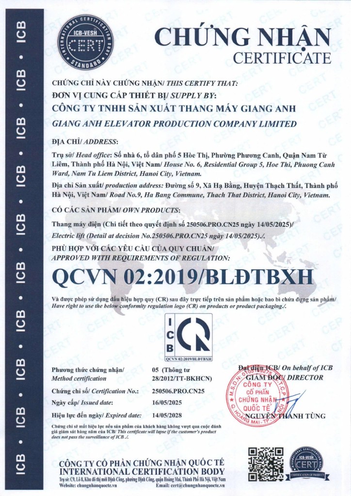 Chứng nhận QCVN 02:2019/BLĐTBXH